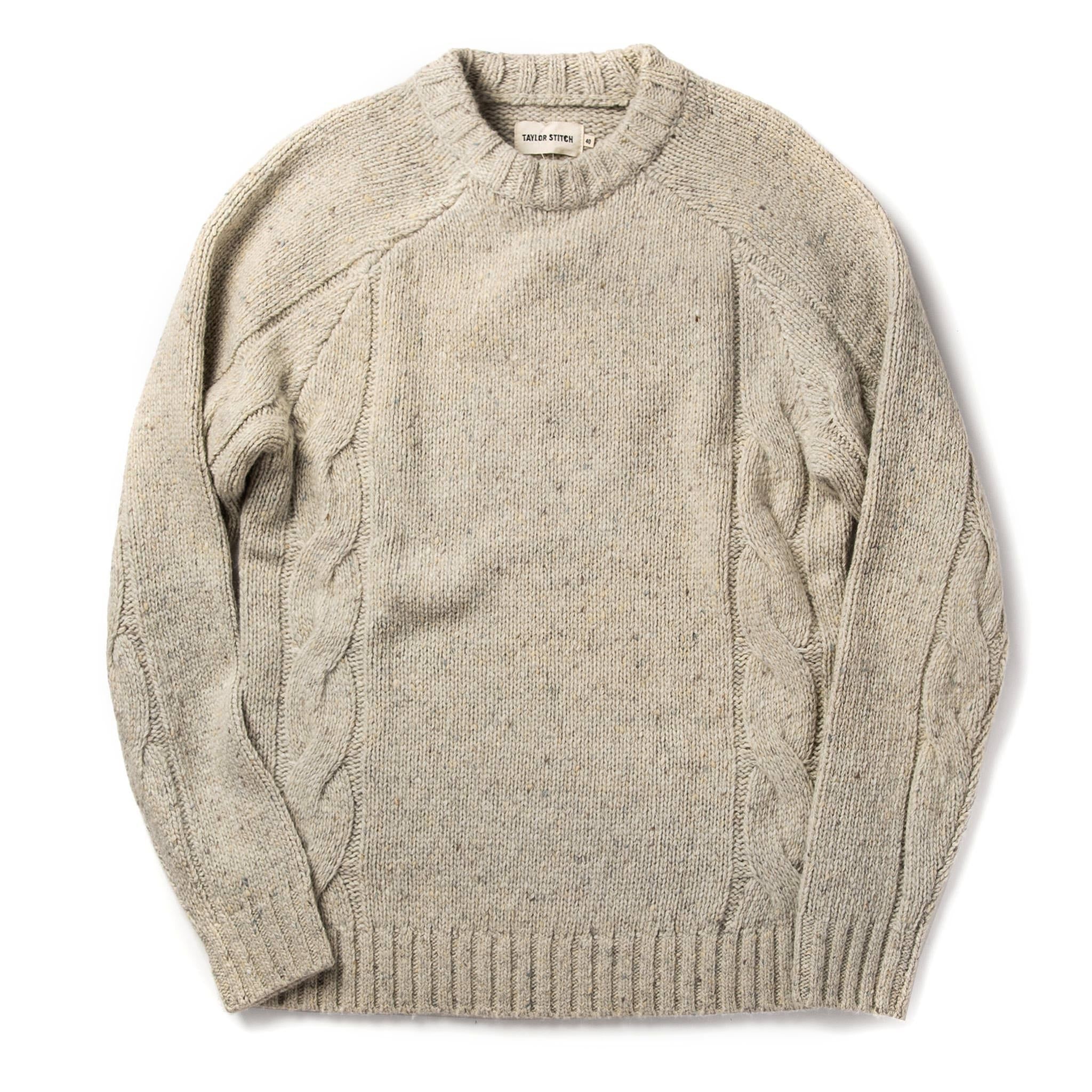 The Topside Sweater in Natural Cable Knit