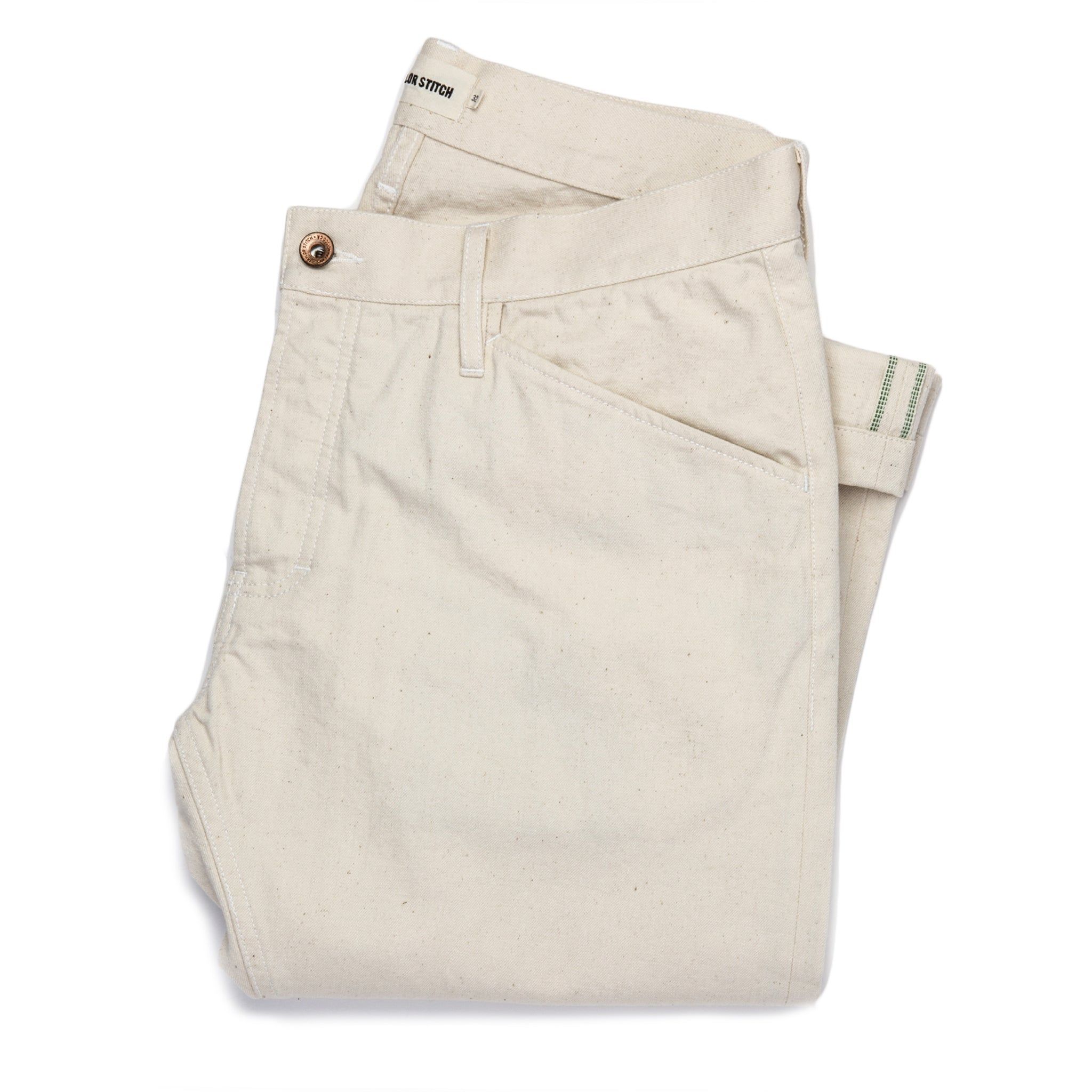 Ruevn Camp Pant in Organic Natural Selvage