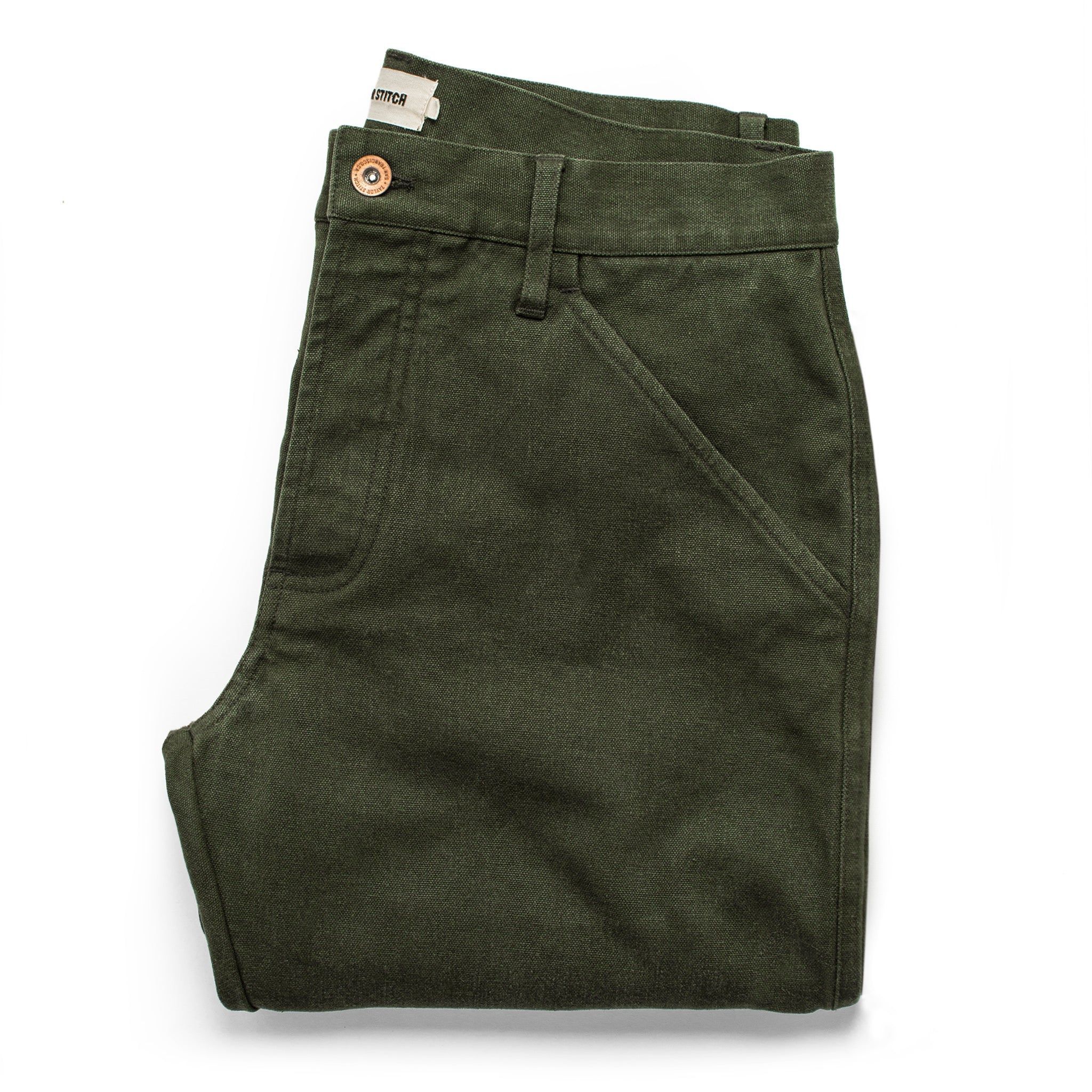 Ruevn Camp Pant in Dark Olive Boss Duck