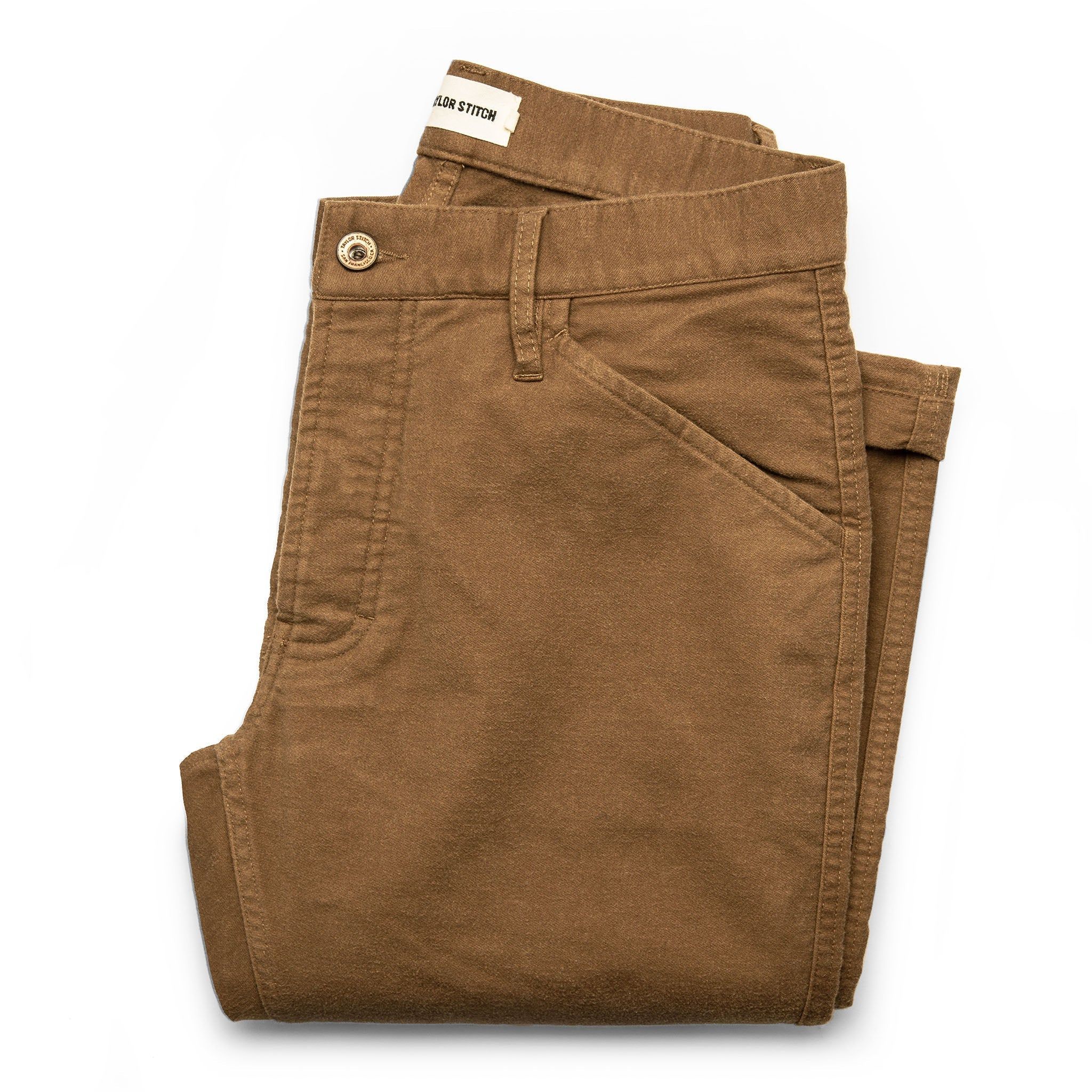 Ruevn Camp Pant in British Khaki Moleskin