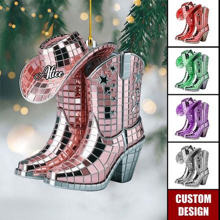 Cowgirl Stiefel und Hut - personalisierte Cowgirl Ornament - Geschenk für Cowgirl