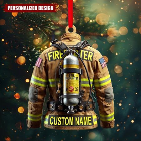 Personalisierte Feuerwehruniform Weihnachtsschmuck