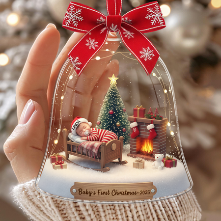 Personalisiertes Baby's erstes Weihnachts-Acrylornament