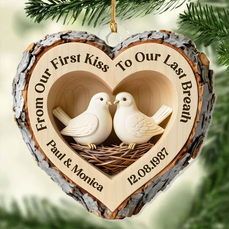 Waldherz der Liebe – Personalisierter einlagiger Acryl-Anhänger