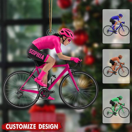 Personalisierter Rennrad-Anhänger – Ein Geschenk für Radsportbegeisterte und Radfahrer – Personalisierte, flache Acryl-Dekoration