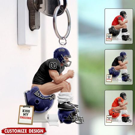 Starker rival isie render Sport-personal isierter Schlüssel bund-Geschenke für American Football-Liebhaber
