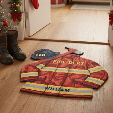 Feuer abteilung Fuß matte-personal isierte Geschenke für Feuerwehr mann