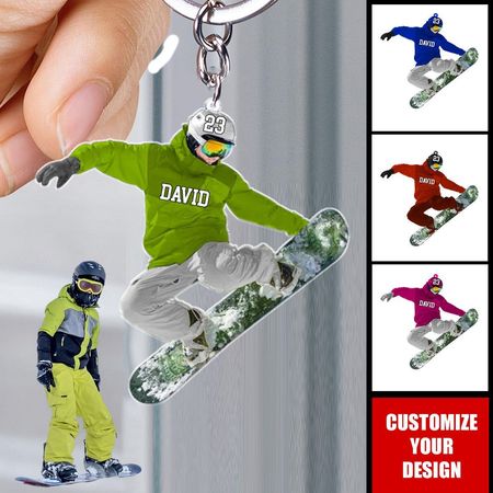 Skis Key chain-Beste benutzer definierte Form Schlüssel anhänger Personal isierte Snowboard-Athleten