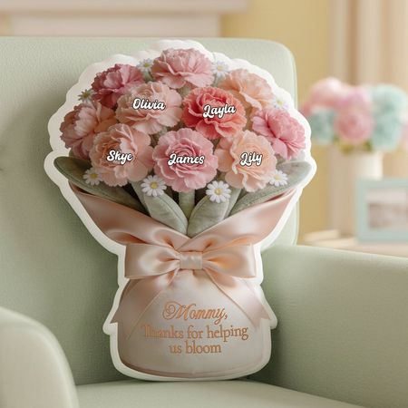Blumenstrauß Muttertagskissen Personalisierte Geschenke für Mama