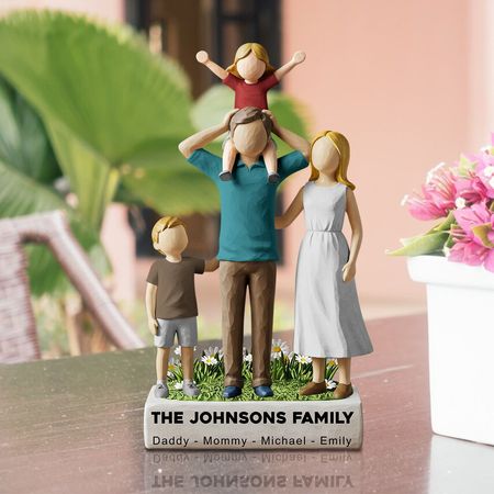Wir lieben euch, Papa, Mama – Personalisierte Familienplatte aus Acryl in Sonderform