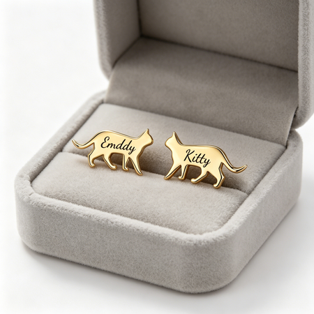 Personal isierte Katze Name Ohr stecker-Custom Name Design