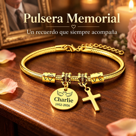 Immer in meinem Herzen, personal isierte Kreuz Charme Gedenk armband
