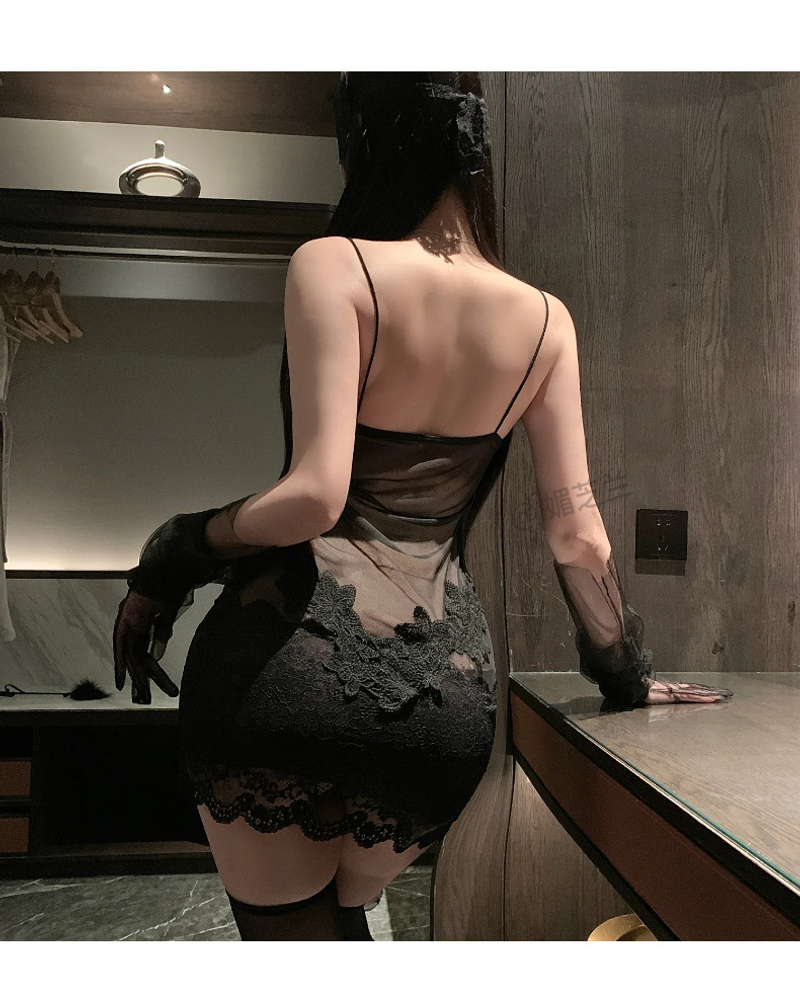 セクシーランジェリー レースベビードール｜透け感キャミソールナイトウェア｜大人可愛い睡眠ドレス