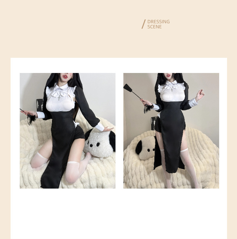 ハロウィンコスプレ衣装｜大人女性用セクシー修道女＆メイド服｜二次元スタイル純欲コスチューム