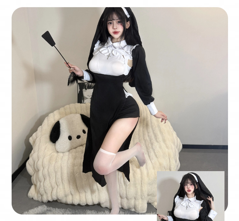ハロウィンコスプレ衣装｜大人女性用セクシー修道女＆メイド服｜二次元スタイル純欲コスチューム