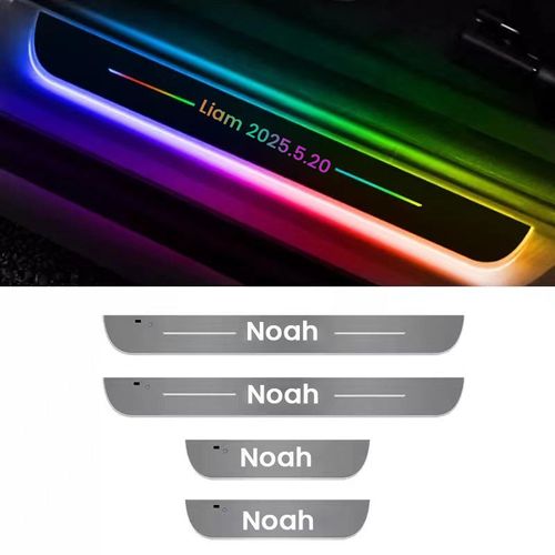 DIY individuelle LED-Leuchten für die Autoschwelle – für Text und Zahlen