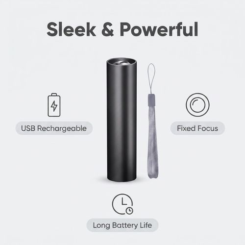 Black Multi-purpose High-Intensity LED Flashlight