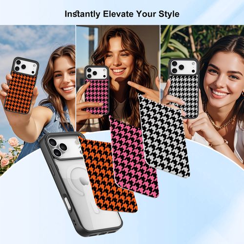 Houndstooth MagSafe iPhone Case | Old Money Aesthetic for iPhone 15–17 Series