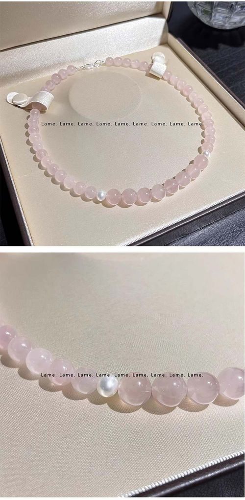 pink crystal necklace
