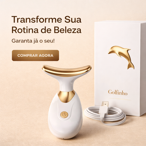 ✨ Massageador de Pescoço e Rosto Elétrico com Design de Golfinho - Aparelho de Beleza Portátil para Rejuvenescimento e Alívio de Dor Cervical ✨