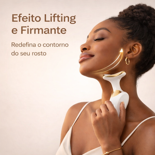 ✨ Massageador de Pescoço e Rosto Elétrico com Design de Golfinho - Aparelho de Beleza Portátil para Rejuvenescimento e Alívio de Dor Cervical ✨