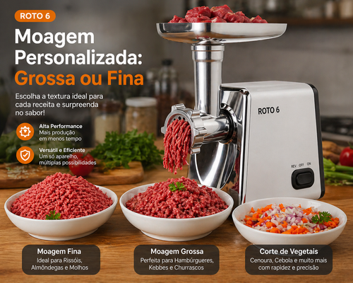 Moedor de Carne Elétrico em Luanda | Potente, Rápido e com Entrega na Hora