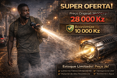 Lanterna de Emergência Veicular S007 | Carregador Portátil & Quebra-Janelas