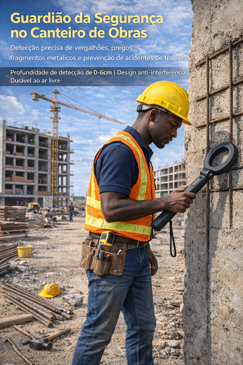 Detector de Metais Portátil ANENG DM3004A, Sensibilidade Alta, Buzzer e LED, Detecção Precisão de Metais Ferrosos e Não Ferrosos para Segurança