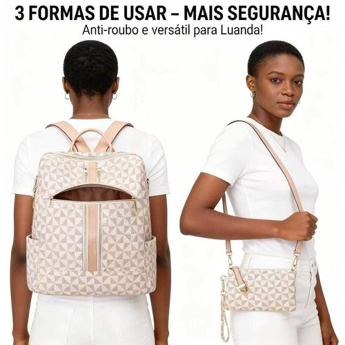 Mochila Feminina 2 em 1 Anti-Roubo e À Prova D’Água em Luanda | Bolsa Elegante com Pagamento na Entrega COD