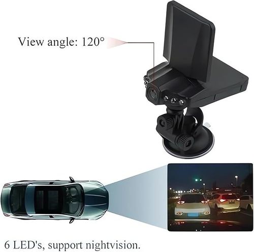 1080P HD Night Vision Dash Cam - 2024 New Rechargeable 360 Front Dash Camera for Cars, Dashboard Security Camera 24 Hour Always Recording with Night Vision Parking Mode Vehicle Camera (with 16G)