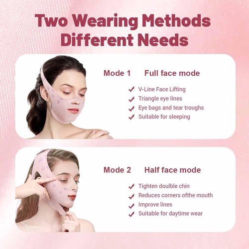 V Line Face Lifting Strap, Chin Strap for Sleeping, Double Chin Reducer for Women, Jaw Line Sculptor Eliminator, Mask Shaper for Jawline, Neck Lift Jaw Tightening Exerciser, Face Lift Tape Remover