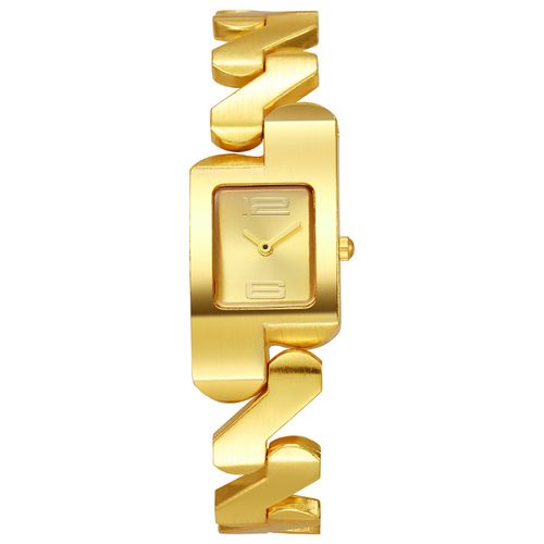 Elegant and fashionable alloy glass square watch face watch, genuine quartz movement, unisex