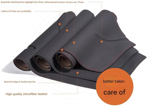 Toyota 2018 Special Car Sunshade Pad, Super Fine Leather Dashboard Sunshade and Sun Protection Pad, Silicone Non-adhesive Anti-slip Dashboard Pad, 2018 Toyota Series Red Line Sports Style Windshield Reflective Pad, Upgraded Version
