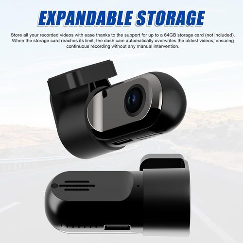 Shkalacar Dash Cam 360 Degree Rotation, USB DVR Dashboard Camera with ADAS Assisted System 140° Wide Angle Support NightVision Loop Recording Android Navigation Driving Video Recorder