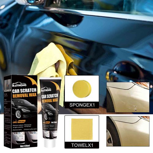 Cadorn Rayhong Car Scratch Removal Wax - Car Paint Polishing Wax - Black  White Scratch Remover Paste - 120ml Repair Tool with Sponge & Towel
