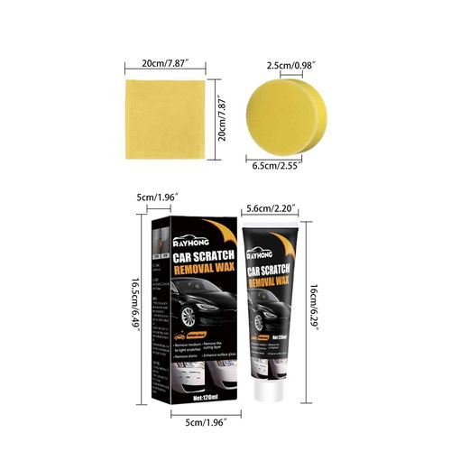 Cadorn Rayhong Car Scratch Removal Wax - Car Paint Polishing Wax - Black  White Scratch Remover Paste - 120ml Repair Tool with Sponge & Towel