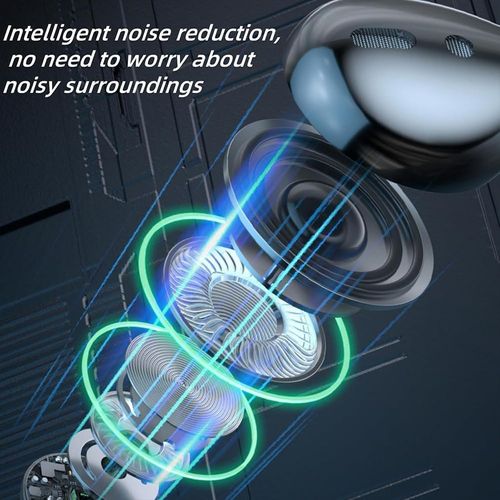 Waterproof Wireless Neckband Bluetooth Headphones with Display - Live Streaming & Broadcasting Earphones - Black