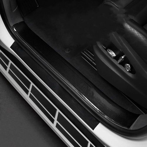 Carbon Fiber Car Sticker DIY Paste Protector Strip Auto Door Sill Side Mirror Anti Scratch Tape Waterproof