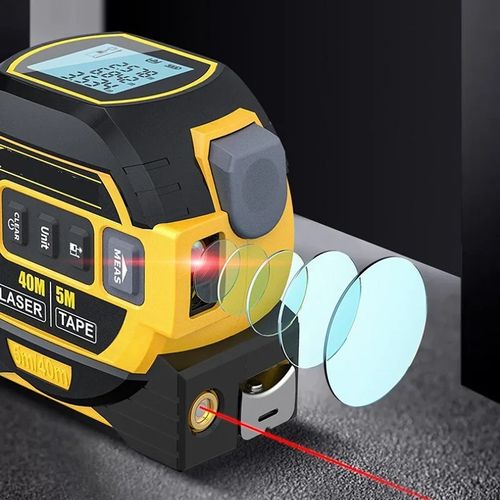 Medidor de distância infravermelho laser de alta precisão crossline 3 em 1 fita métrica eletrônica fita de medição a laser