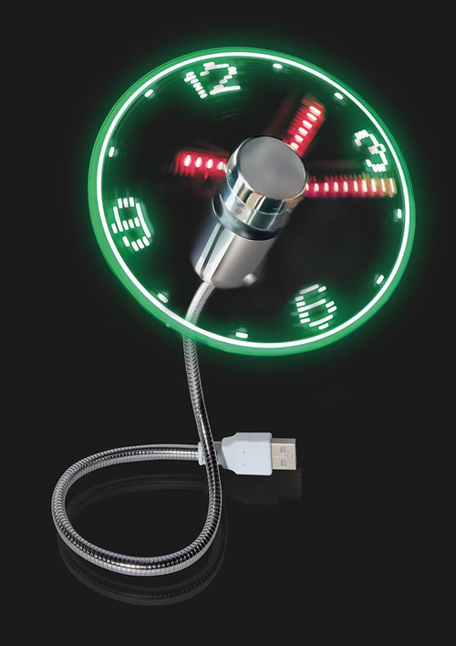 Creative Fan Clock with Healthy Temperature Management Portable 3in1 Desktop Display Fan Electronic Luminous USB Smart Clock Fan Mobile Plug