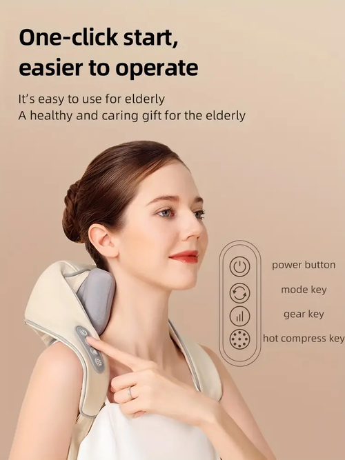 ✨Hot Sale✨ True Touch Shoulder & Neck Massager（For deep muscle relief from a therapeutic hand massage. experience the Shiatsu-inspired ThermaTouch!
