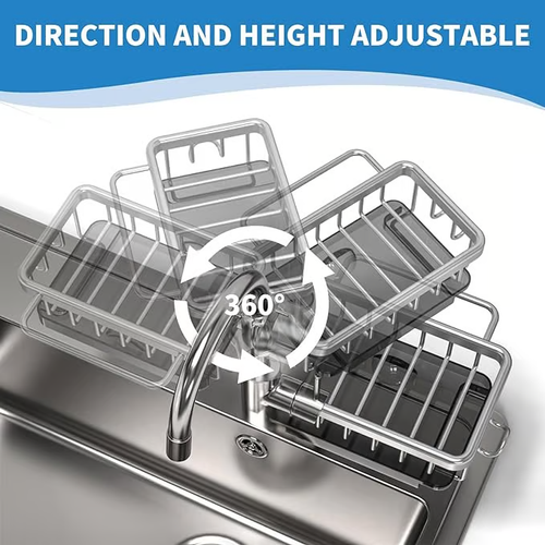 Kitchen Sink Faucet Organizer（silver version）