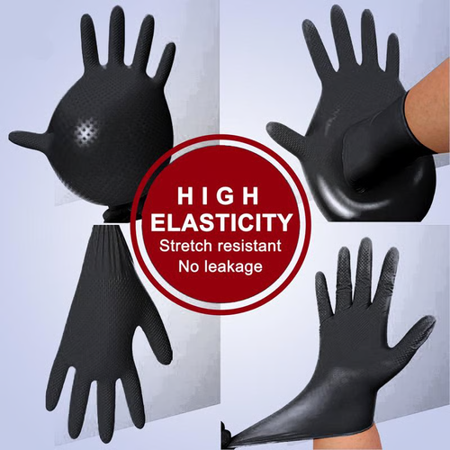 Heavy Duty Disposable Nitrile Gloves - for Industrial, Food Applications,Latex and Powder Free Cleaning Rubber