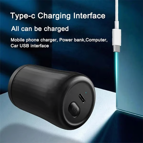 Portable Rechargeable Shaver LED Power Display Mini Steel Cannon Shaver Beard Cutter Triple Blade Body With USB Power Supply