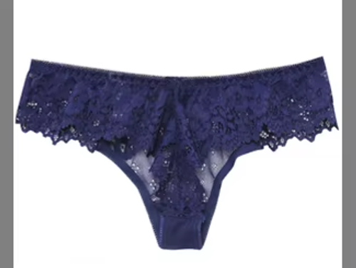 Low-waist lace flower women's thong hollow temptation mesh underwear