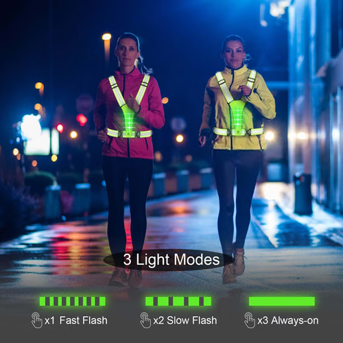 LED Reflective Vest Running Gear