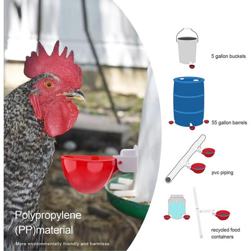 🔥Buy 3 get 3 free (6 PCS)🔥Chicken Waterer Cups, Automatic Chicken Watering System