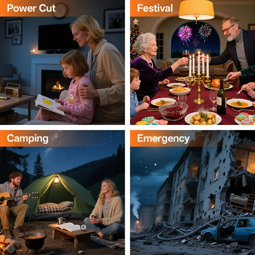 Long Lasting Emergency Survival Candle 24H Burnfor Blackout Camping Earthquake Kit 4-Pack Emergency Candles, Survival Gear for Home, Emergency Preparedness Supplies, Emergency Candles Smokeless, Camping Stuff, Emergency Kit Supplies, Camping Essentials, Blackout Preparedness, Compact Candle, Smokeless Flame, Longlasting Burn, Highquality Wax, Disaster Readiness