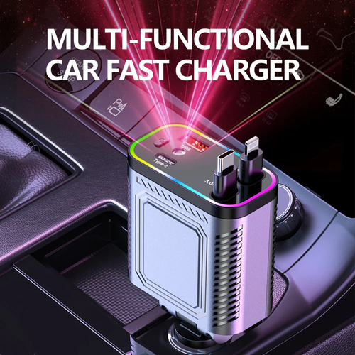 Lightning o pojemności 66 W | Szybkie ładowanie i fioletowa dioda LED Starlight — 4 w 1 do samochodów🚗 Cena regularna115,00 zł PLN