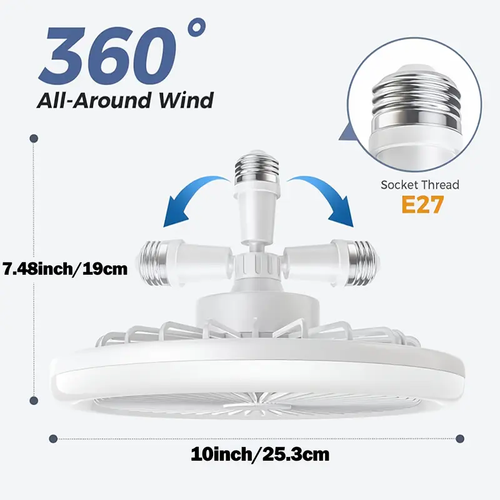 Fancy Decorative Fan Ceiling Light Ceiling Fan 220V 12W Iron+PVC Ceiling Fan With Light for Living Room